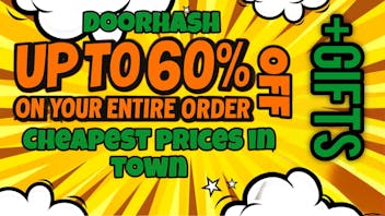 Doorhash Get Up To 60% OFF + Crazy Gifts🎁