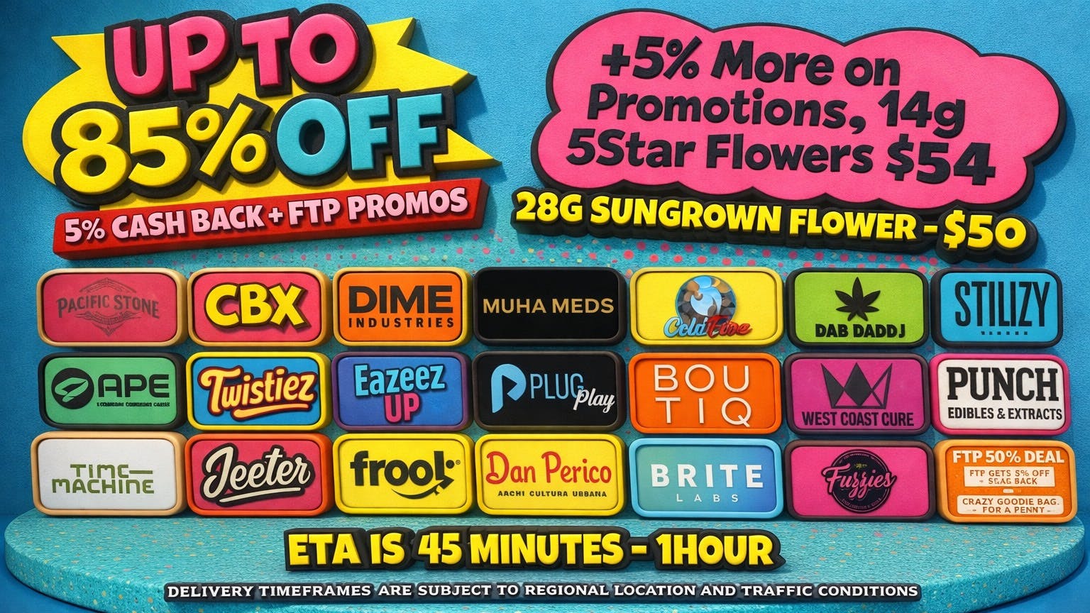 Doorhash 🎉Up To 85% OFF + Tiers💰 28G Flower for $50