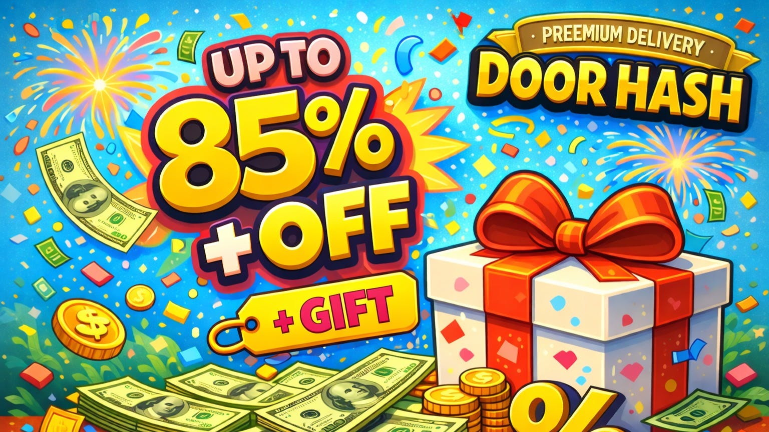 Doorhash Up To 85% Off On All Orders + Tiers Available