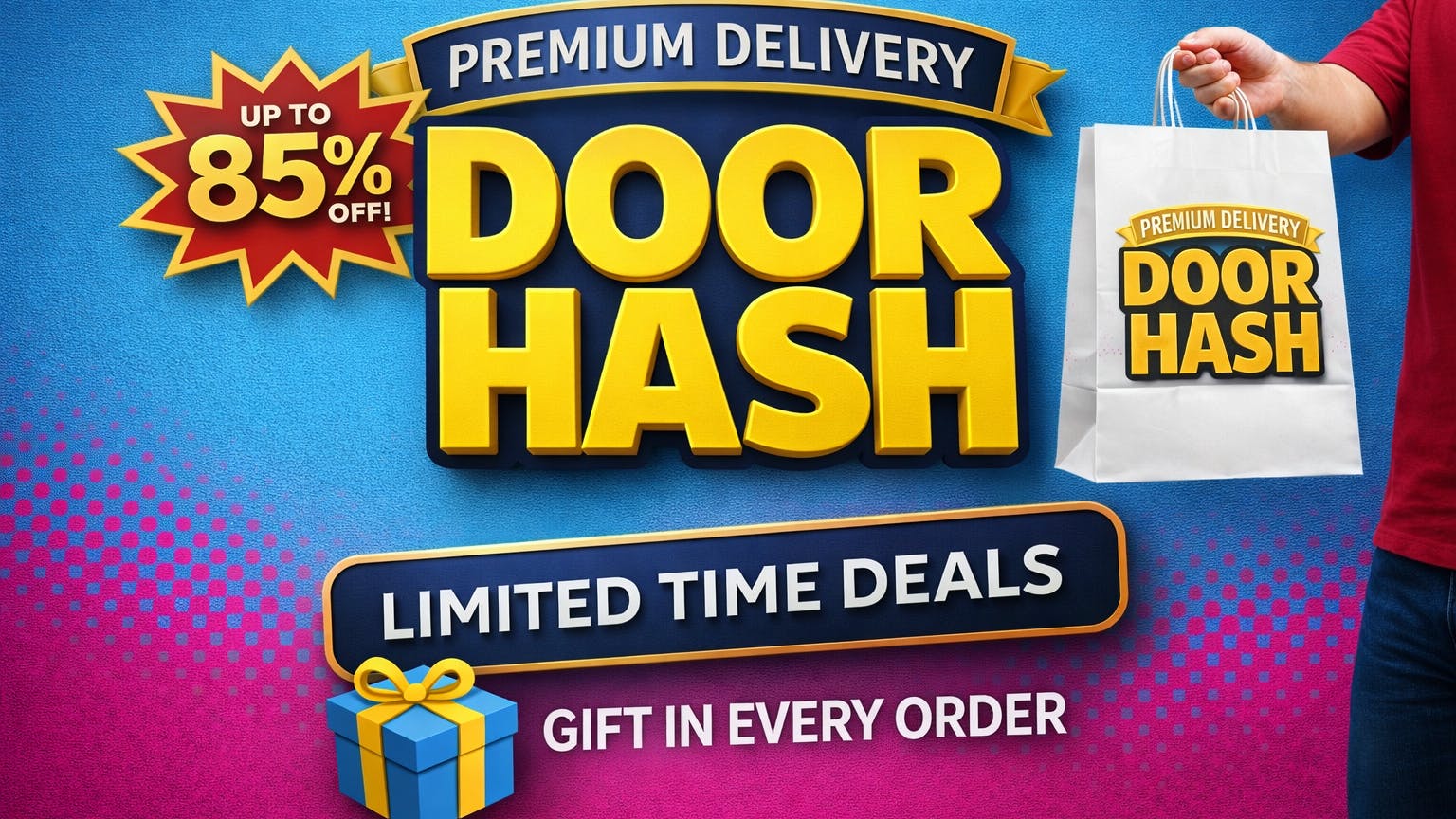 Doorhash Up To 85% Off On All Orders + Tiers Available