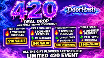 Doorhash Up to 89% Off 4/20 Mega Deal + FTP 55% Crazy Deal