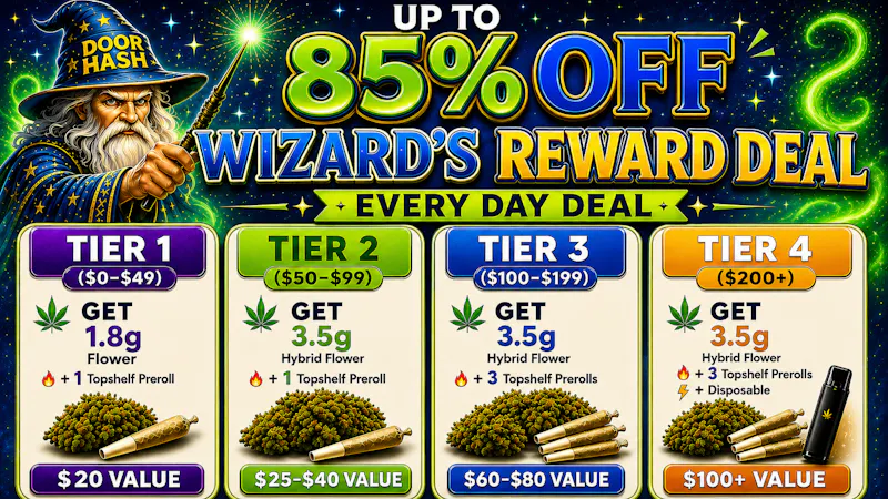 Doorhash - DTLB Free Flower + Preroll on Every Order + Other Tiers