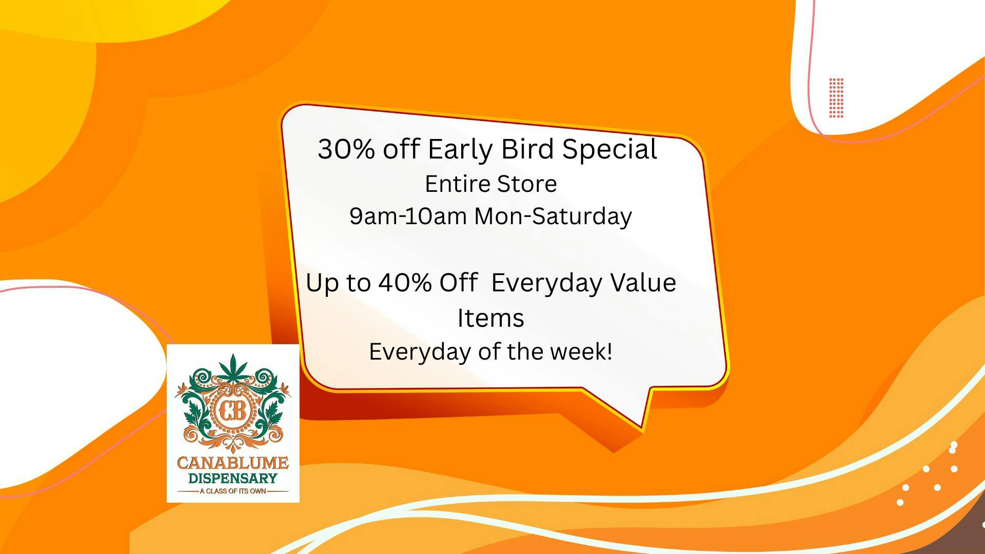 Canablume Time is flying by and so are these deals.