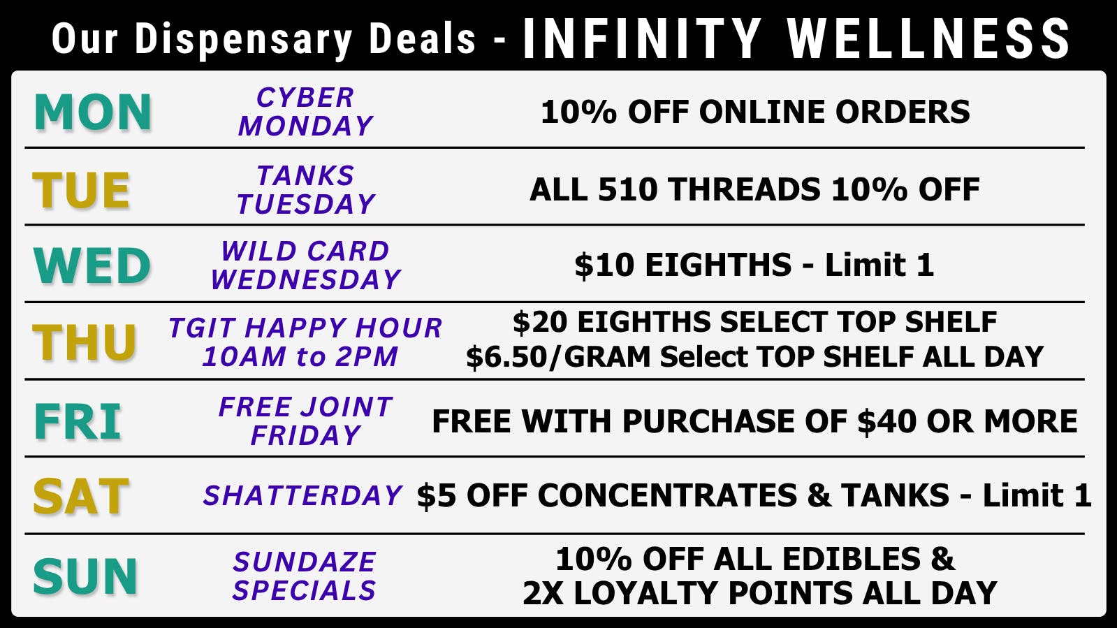 Infinity Wellness 11th Street Our Daily Deals