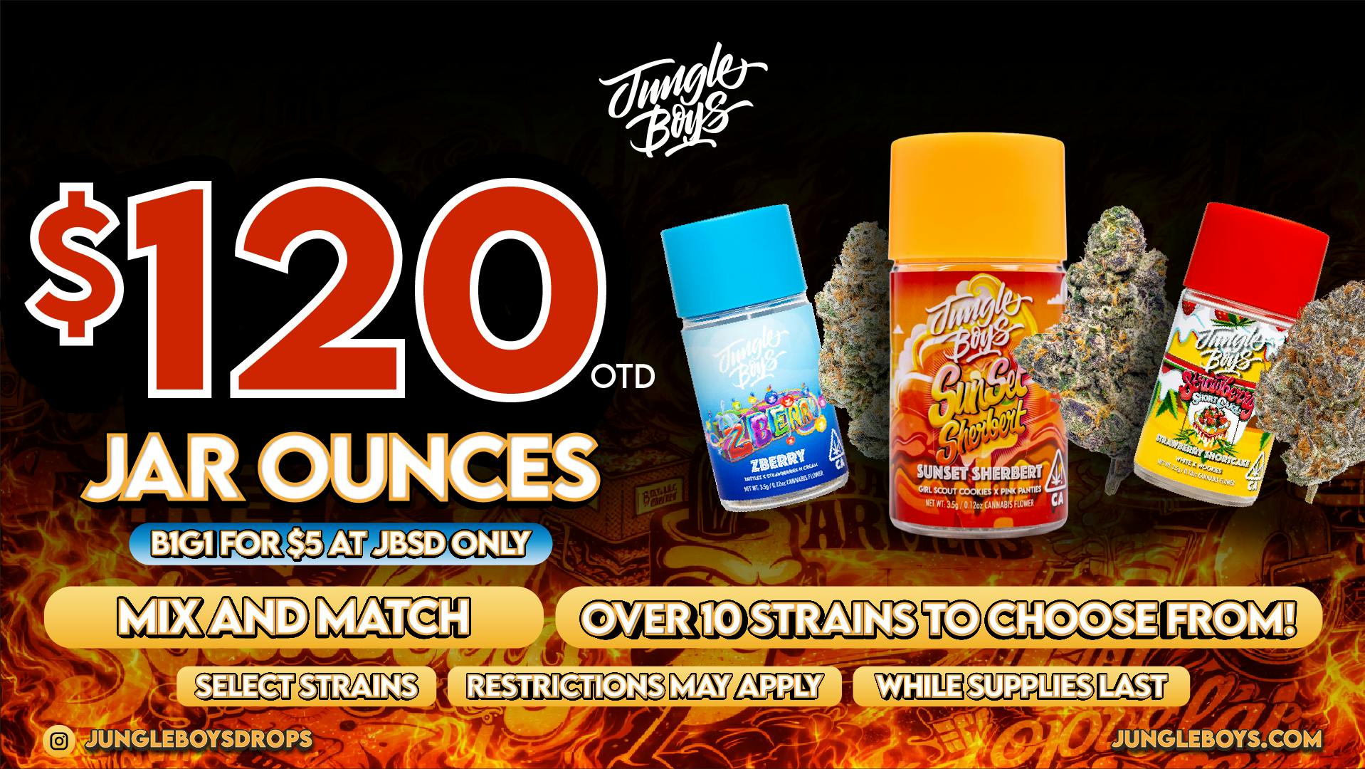 Jungle Boys - Pomona $120 Jar Ounces