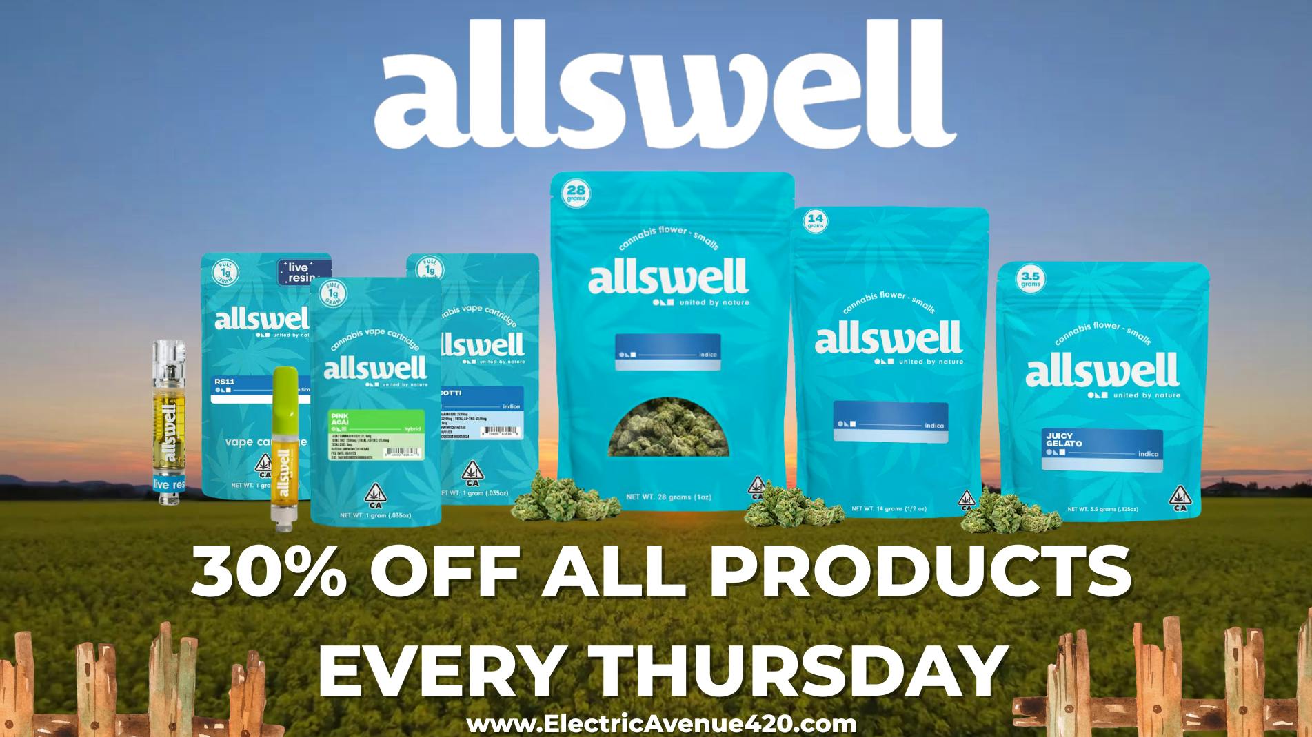 ELECTRIC AVENUE Allswell 30% off Thursday's