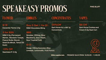 Speakeasy Dispensary Croptober Promos