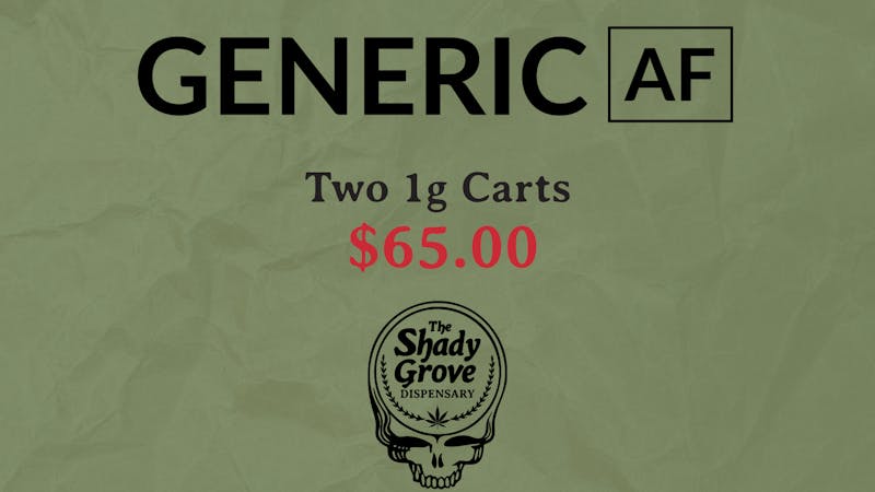 The Shady Grove Dispensary Buy 2 1g Carts For $65