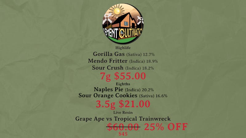 The Shady Grove Dispensary Element Cultivation Black Friday Deals