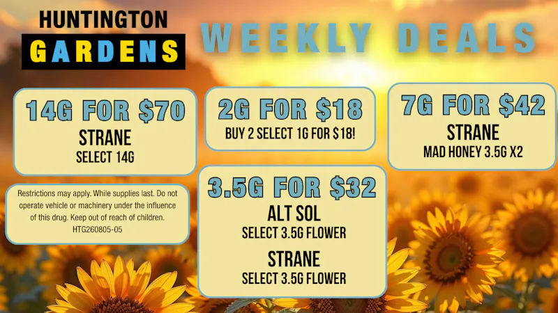 Huntington Gardens Weekly Deals 8/20 - 8/27