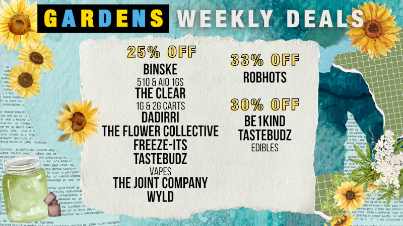 Twin Peaks Dispensary Weekly Deals 8/20 - 8/27