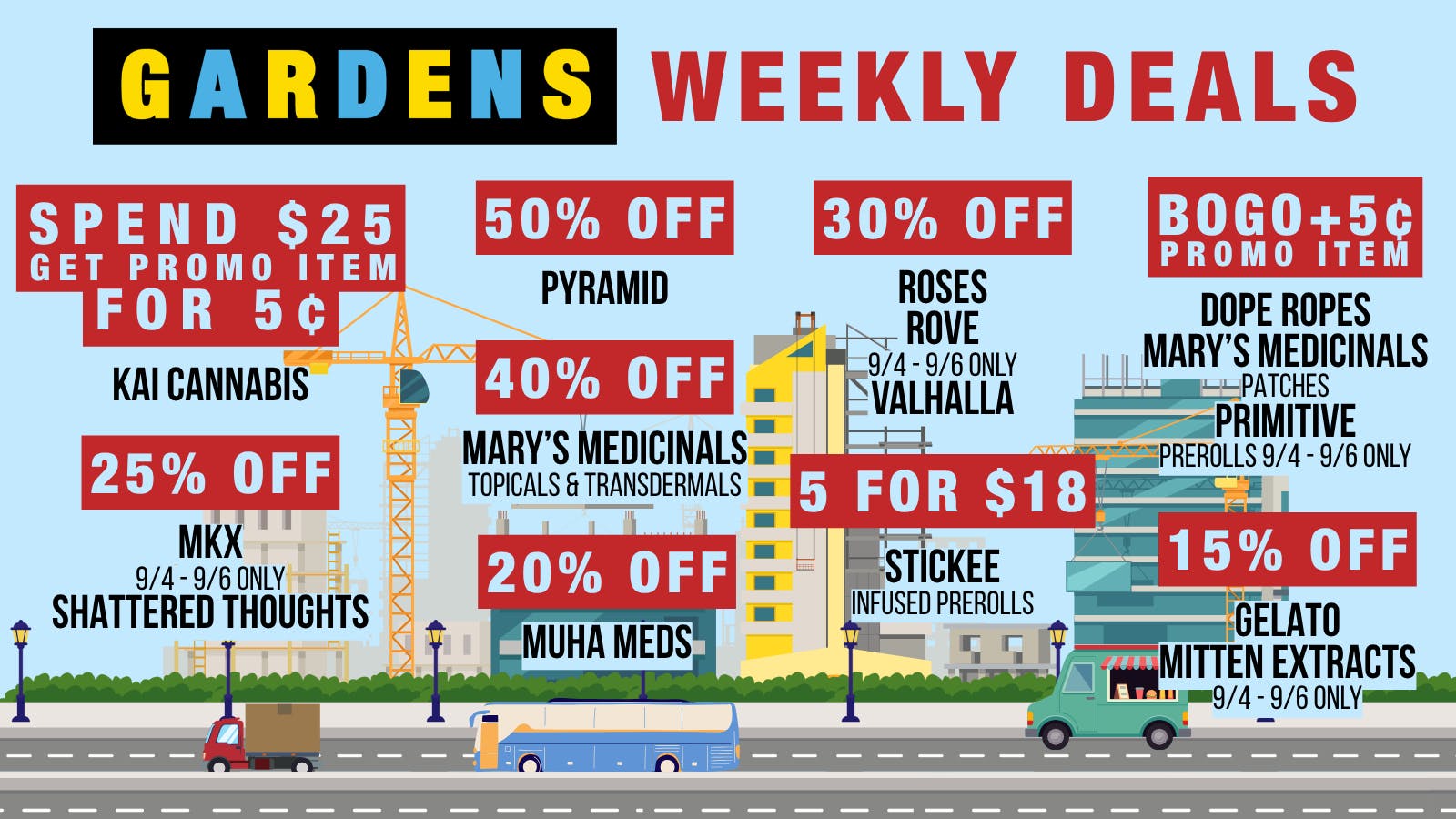 Urban Gardens Weekly Deals 9/3 - 9/10