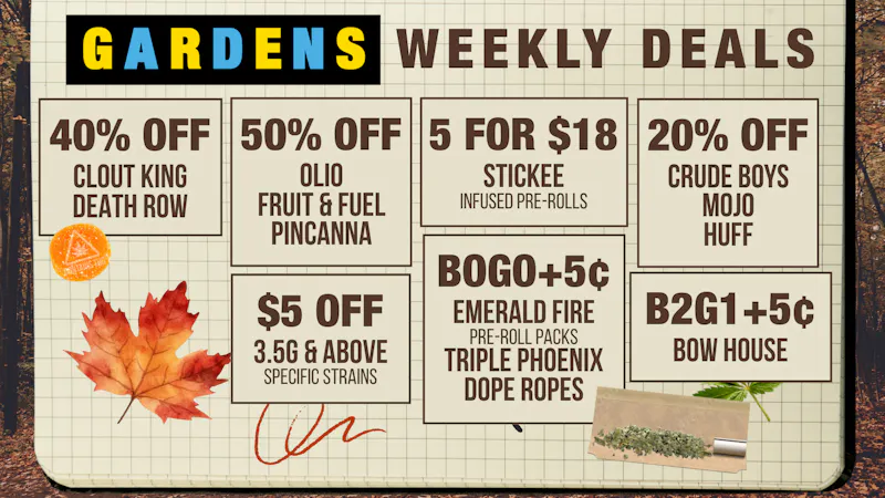 Urban Gardens Weekly Deals 9/17 - 9/24
