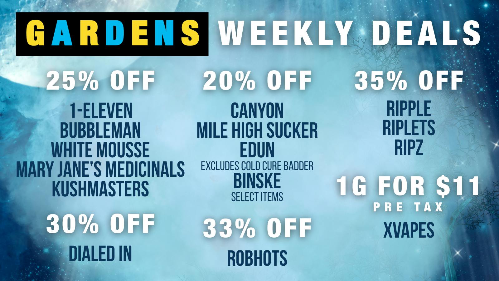 Park Hill Gardens Weekly Deals 9/24 - 10/1