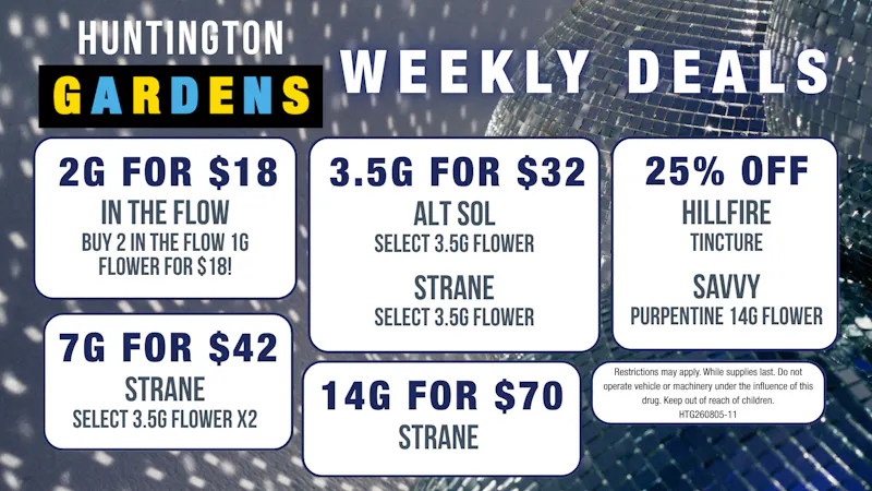 Huntington Gardens Weekly Deals 9/24 - 10/1