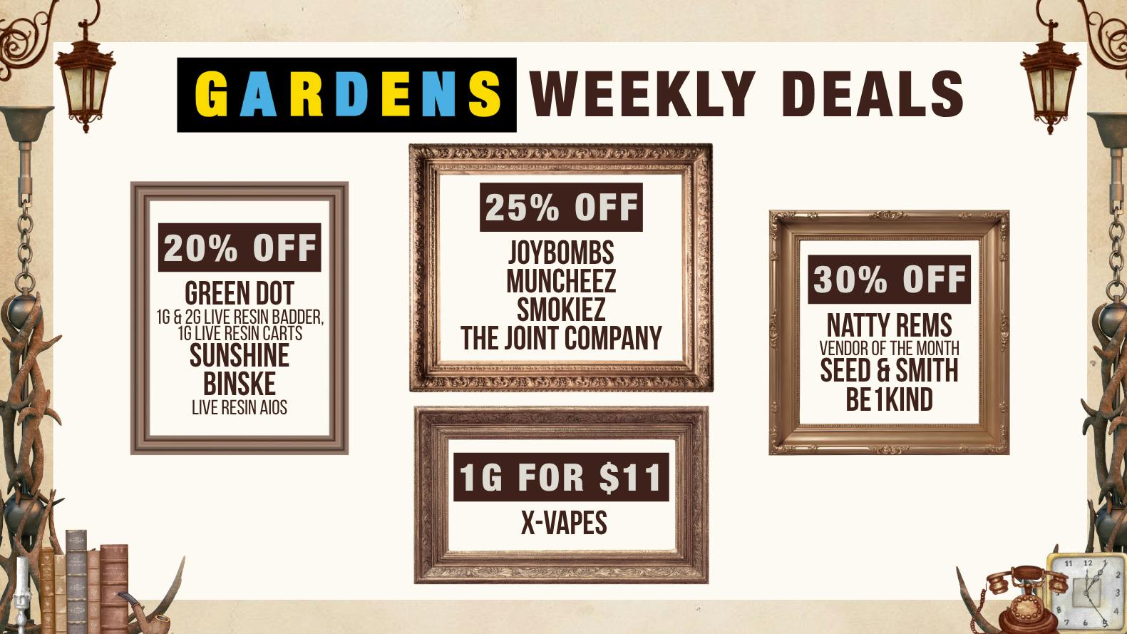 Twin Peaks Dispensary Weekly Deals 10/1 - 10/8