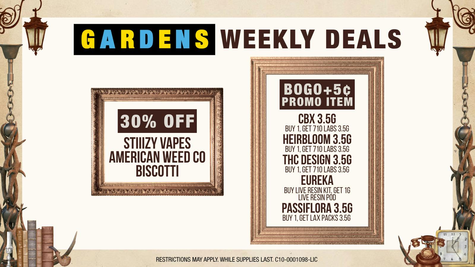 GARDENS DISPENSARY RELEAF ON VINE Weekly Deals 10/1 - 10/8
