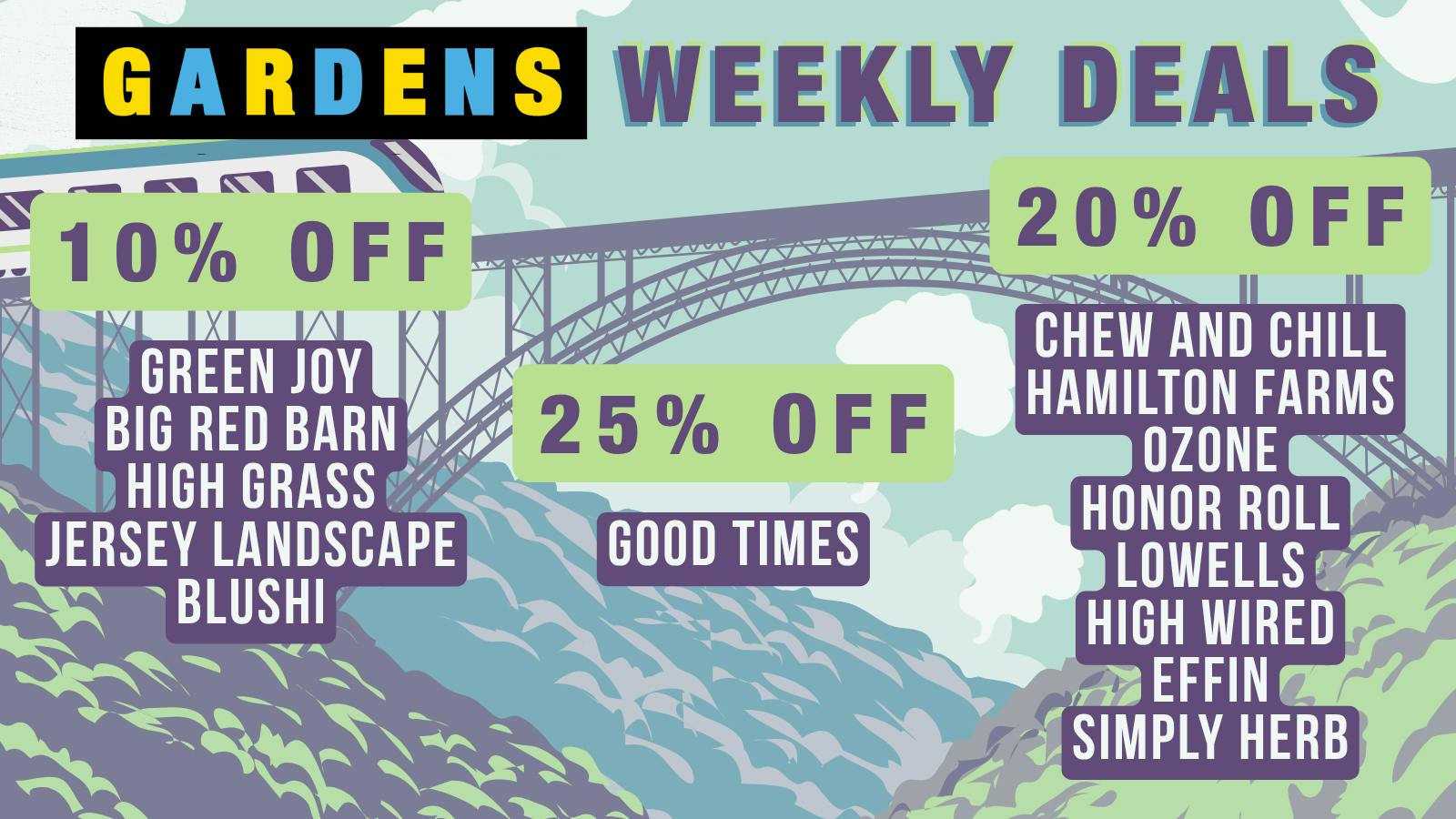 Garfield Gardens Dispensary Weekly Deals 10/15 - 10/21