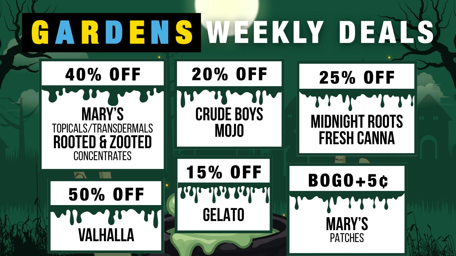 Urban Gardens Weekly Deals 10/22 - 10-29