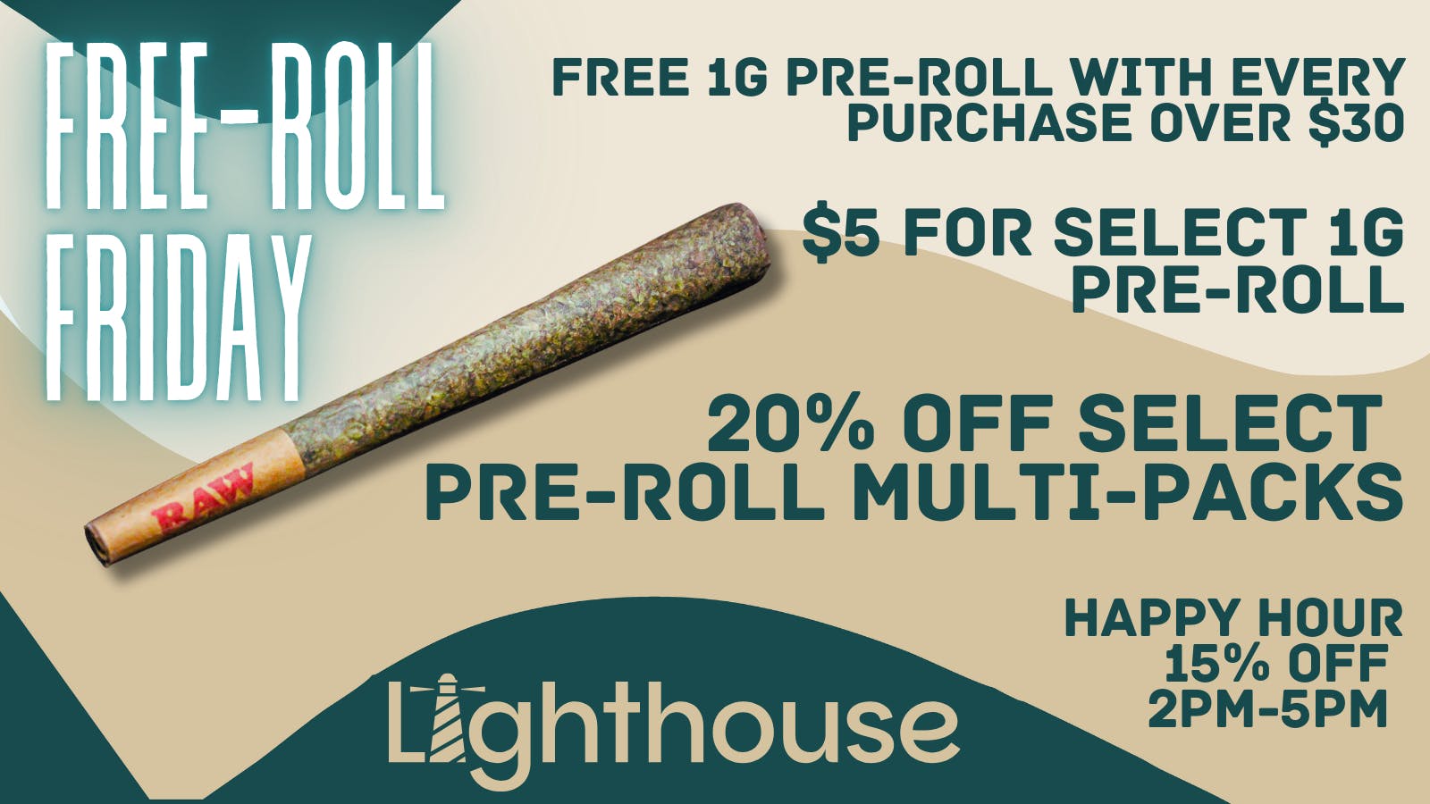 Lighthouse Cannabis Dispensary - Gulfport Free-Roll Friday 🌿💨
