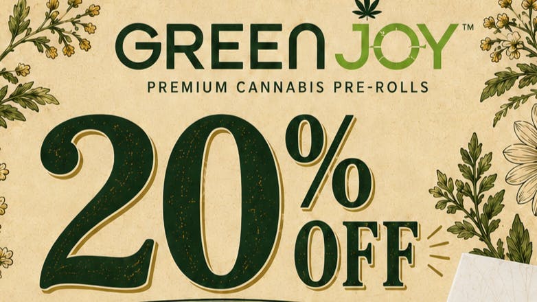Benedict's Supply 20% off Green Joy every Tuesday!