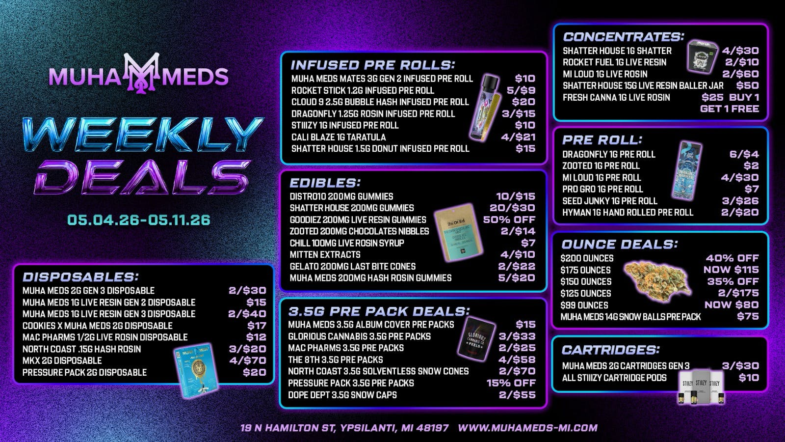 Muha Meds Ypsilanti - Recreational WHERE YOU GOIN AFTER THIS? 3PM-6PM ONLY!