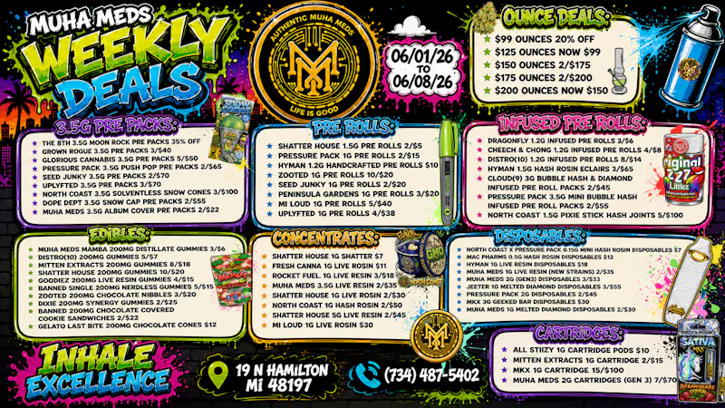 Muha Meds Ypsilanti - Recreational MONDAY IS THE MOVE! 11AM-2PM ONLY!