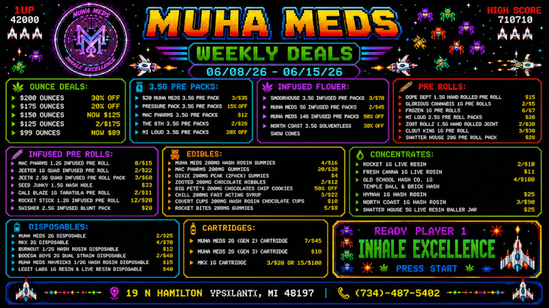 Muha Meds Ann Arbor - Recreational Delivery A MUHA MONDAY MAKES SENSE! 11AM-2PM ONLY!