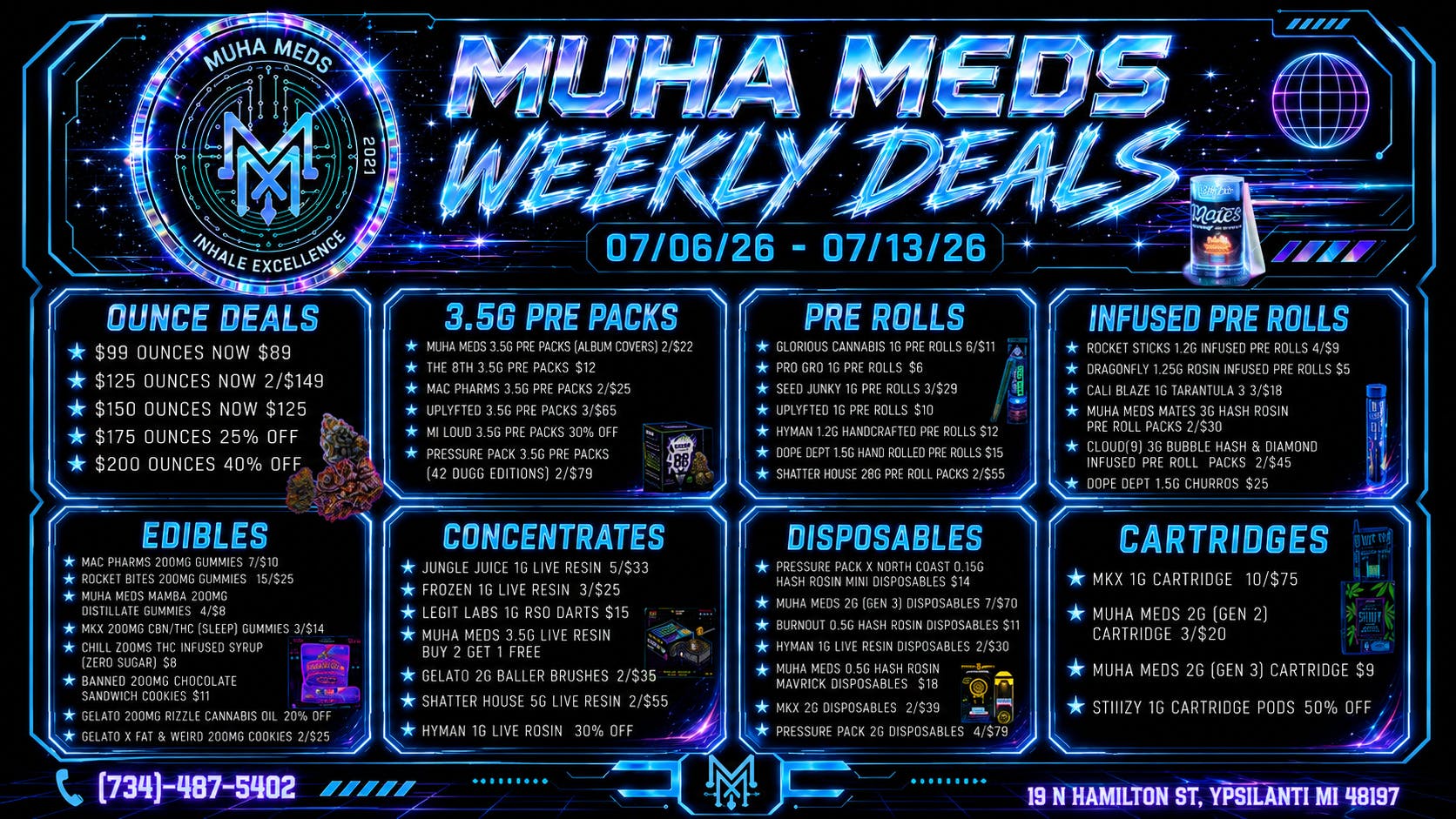 Muha Meds Ann Arbor - Recreational Delivery AFTER WORK KICK BACK! 4:30PM-9PM ONLY!