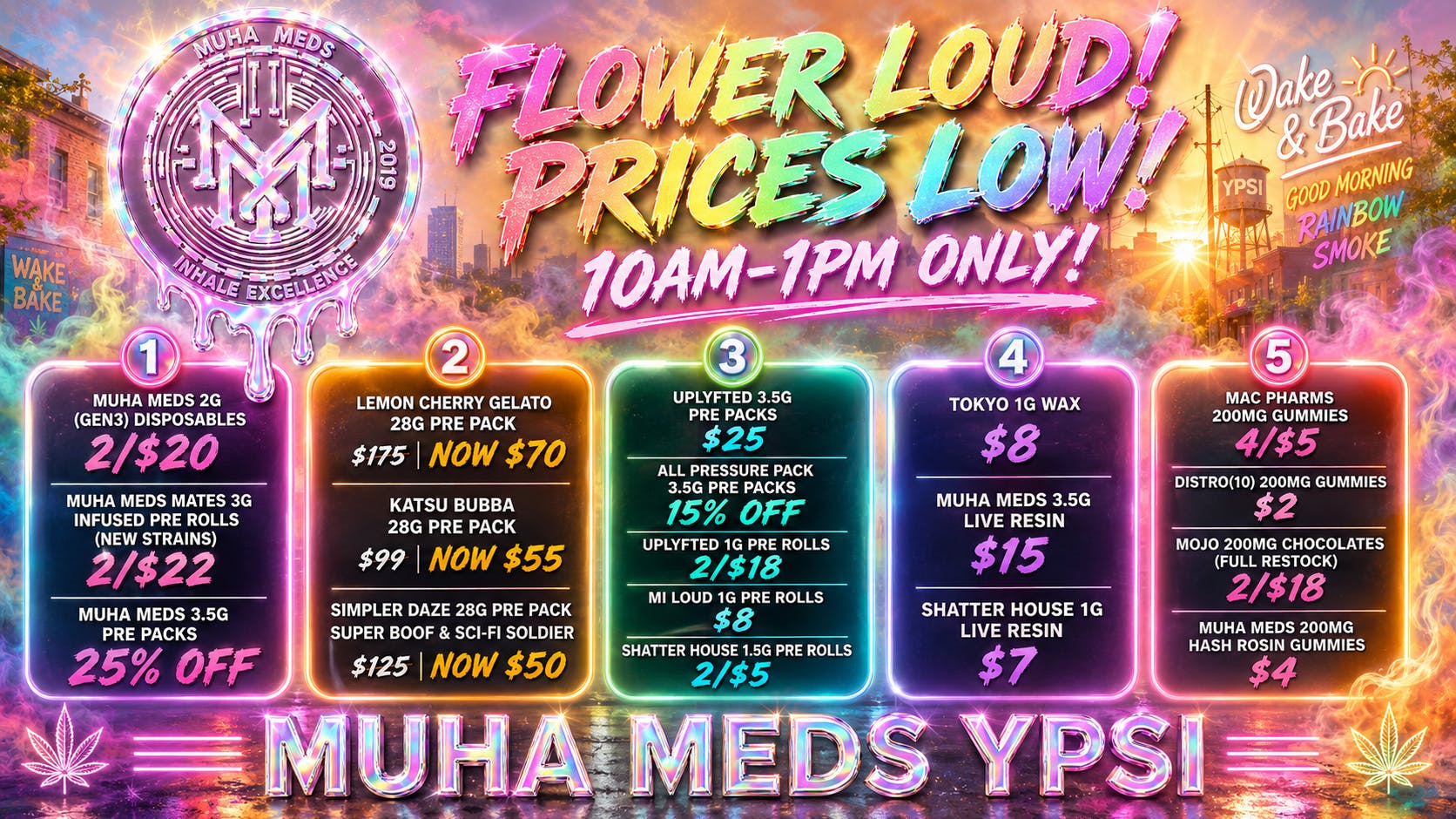 Muha Meds Ypsilanti - Recreational FLOWER LOUD! PRICES LOW! 10AM-1PM ONLY!