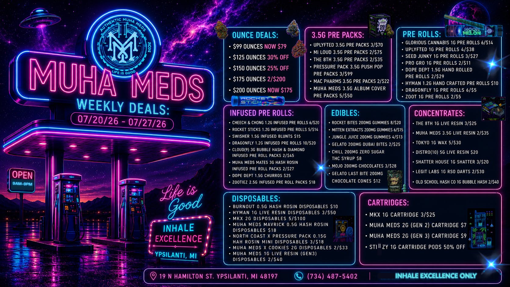 Muha Meds Ypsilanti - Recreational TUESDAY IS THE NEW MONDAY 9AM TO 1PM ONLY