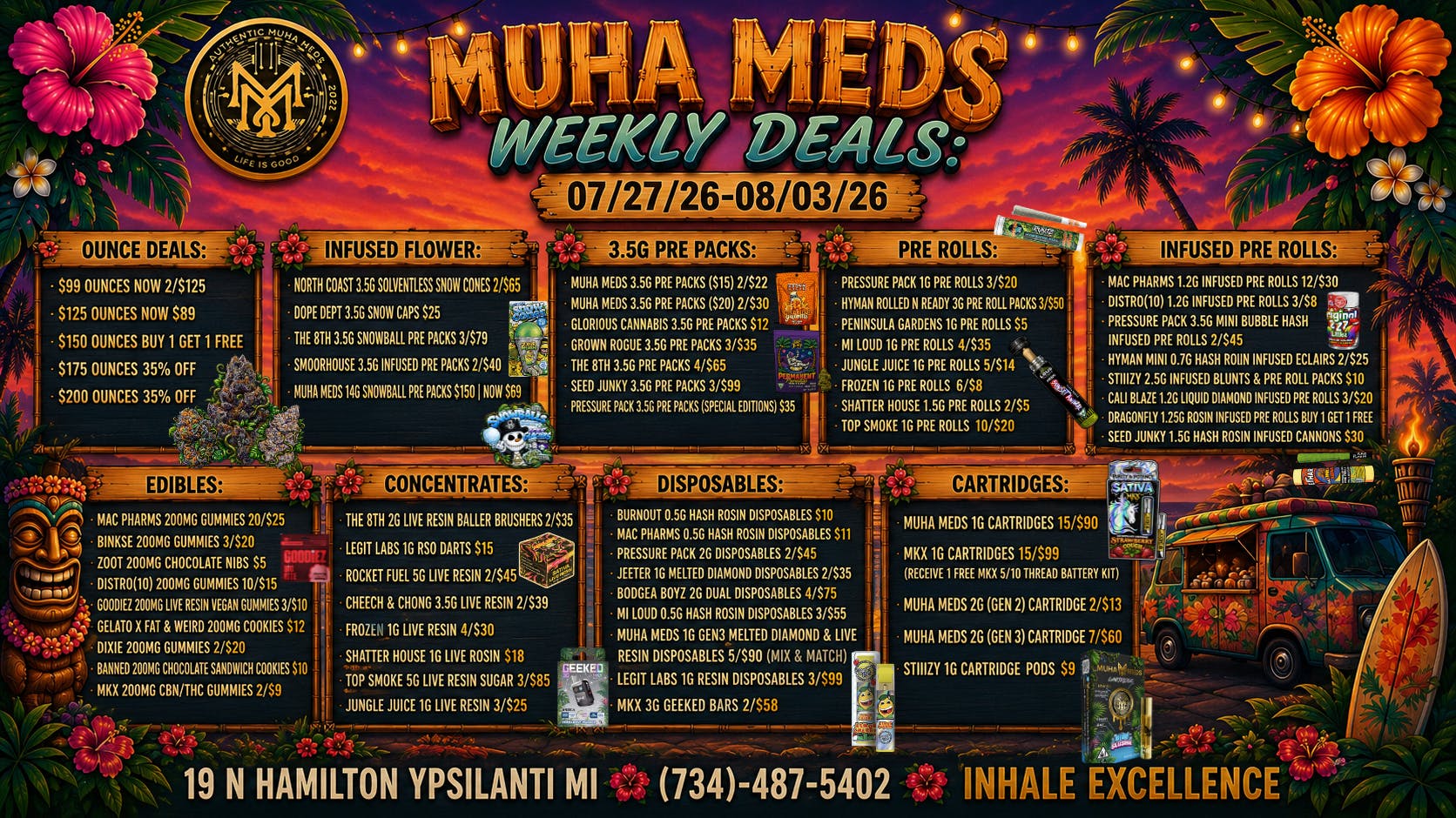 Muha Meds Ypsilanti - Recreational MUHA MEDS WEEKLY DEAL DROP! 07/27-08/03