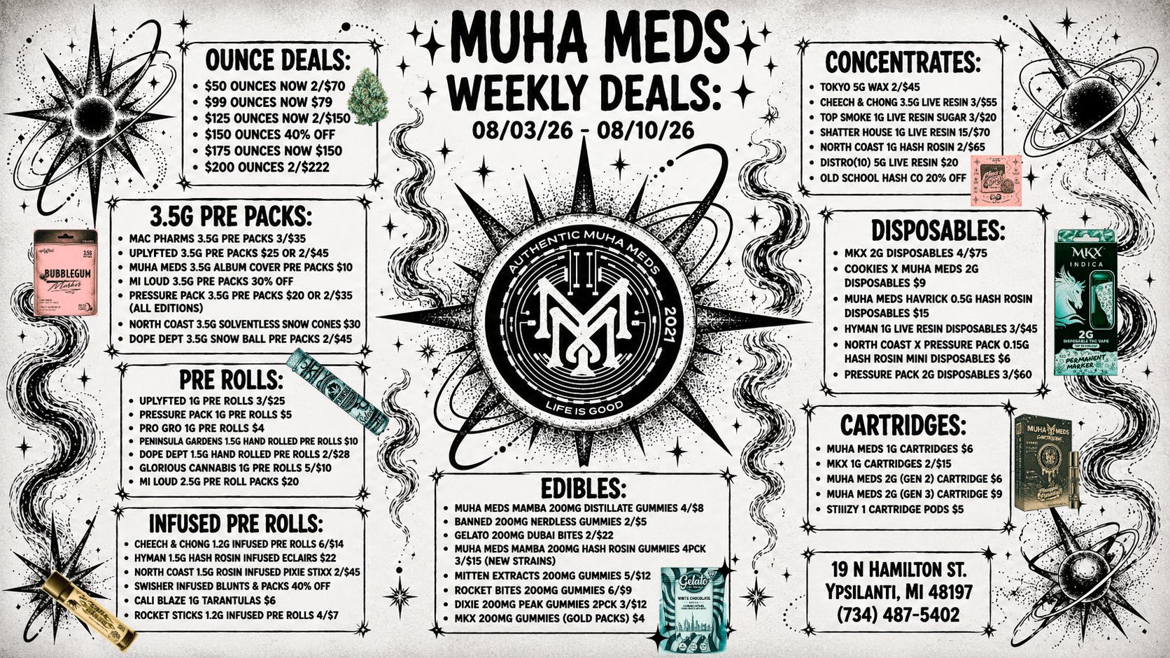 Muha Meds Ypsilanti - Recreational DON’T LET THE SMOKE CLEAR! 5PM TO 9PM FLASH SALE!