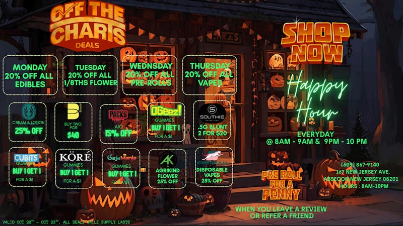Off The Charts - New Jersey First Time 35% OFF!!!!
