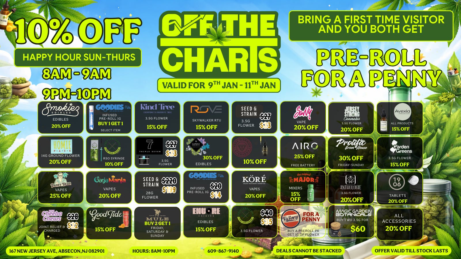 Off The Charts - New Jersey FTP 25% OFF!!!! WEEKEND DEALS