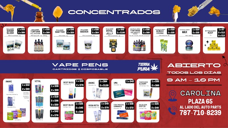 Tierra Pura - Carolina 🚀 OFERTAS DE CONCENTRADOS Y VAPORIZADORES 💨