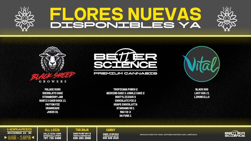 Better Science - Calle Loiza FLORES NUEVAS - ¡Disponibles ya!