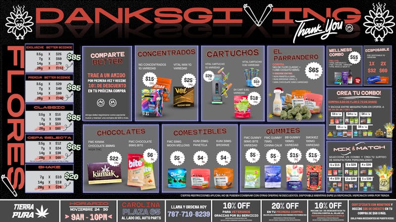 Tierra Pura - Carolina 🚨 OFERTAS de DanksGiving 🦃