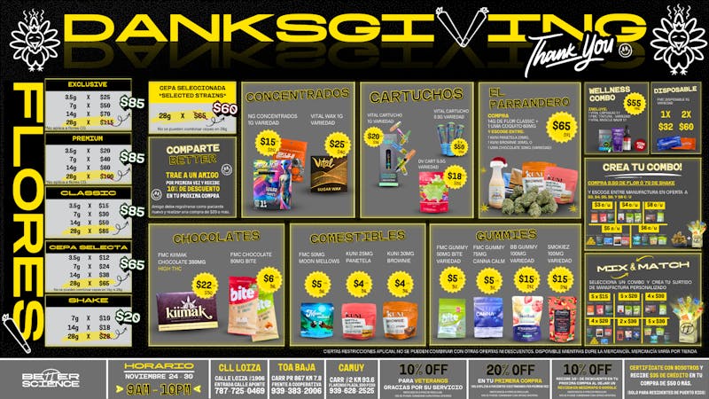 Better Science - Calle Loiza 🚨 OFERTAS de DanksGiving 🦃