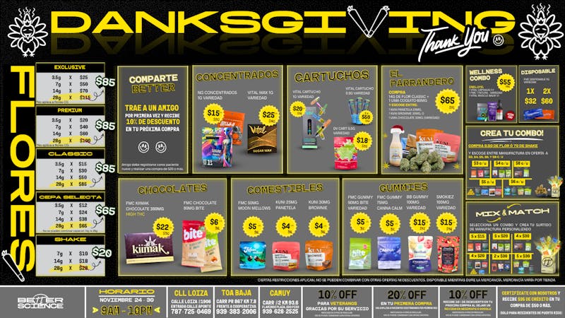 Better Science - Calle Loiza 🚨 OFERTAS de DanksGiving 🦃