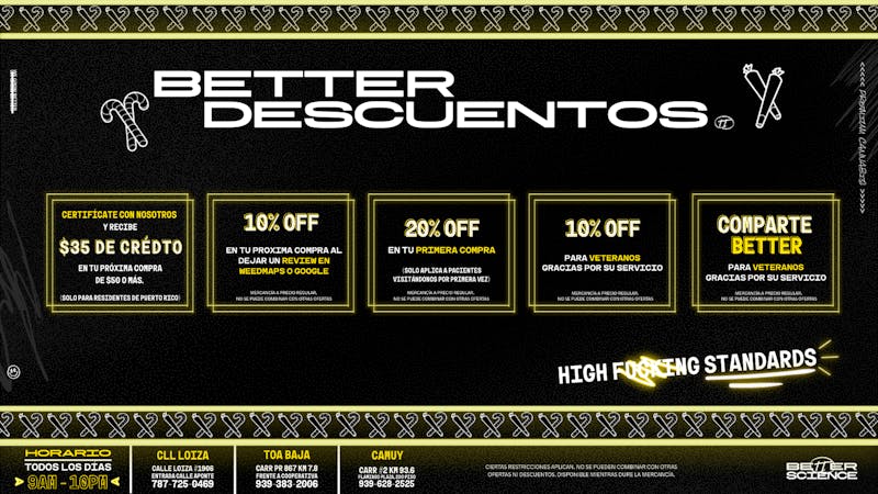 Better Science - Calle Loiza ¡Disfruta de estos descuentos!