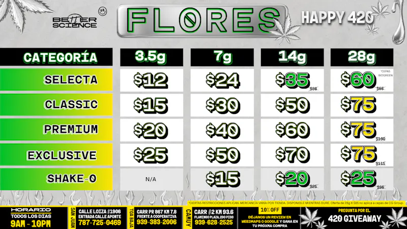 Better Science - Calle Loiza ⭐️ FLORES de 4/20 😱