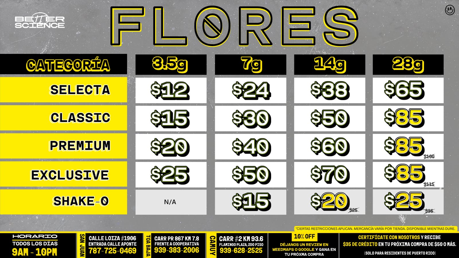 Better Science - Calle Loiza Ofertas de Flor 🌼