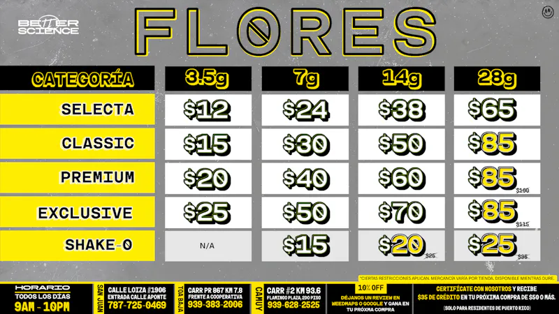Better Science - Calle Loiza Ofertas de Flor 🌼