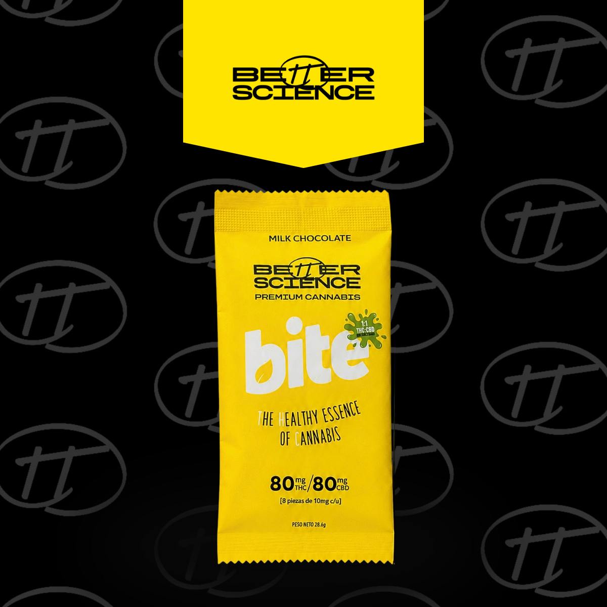 Better Science Bite Milk Cocolate 1:1 80mg THC/80mg CBD
