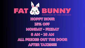 The Fat Bunny Hoppy Hour %15 Percent Off