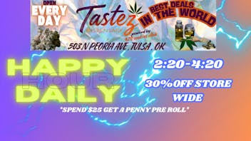 420 Cookies Club Happy Hour 30% off 2:20-4:20 Every day