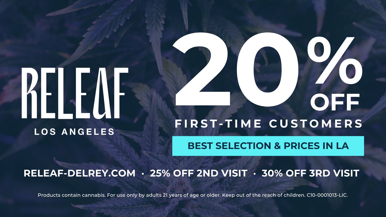 ReLeaf 20% OFF FIRST-TIME CUSTOMERS