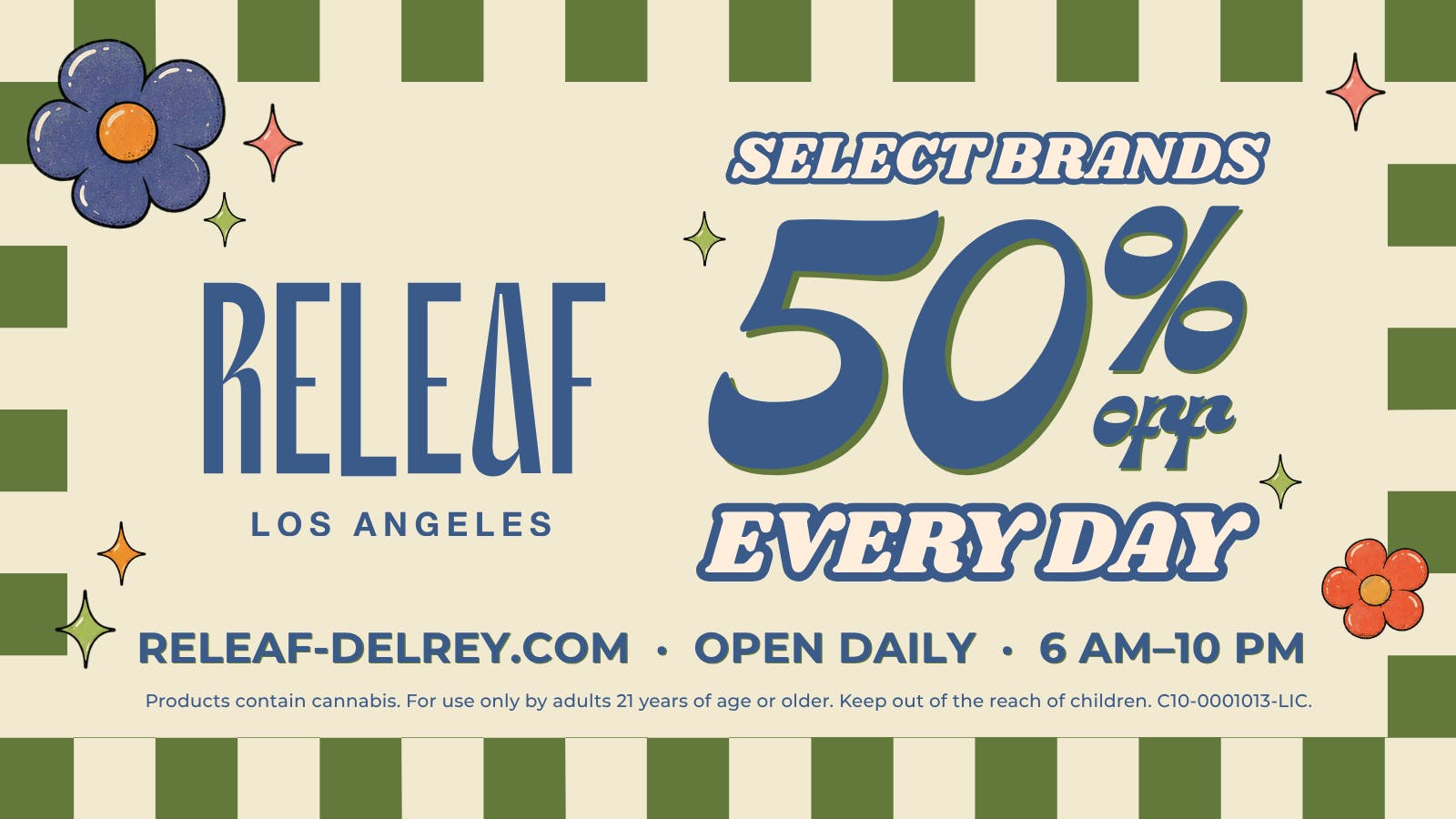 ReLeaf Daily Deal: 50% Off Select Brands