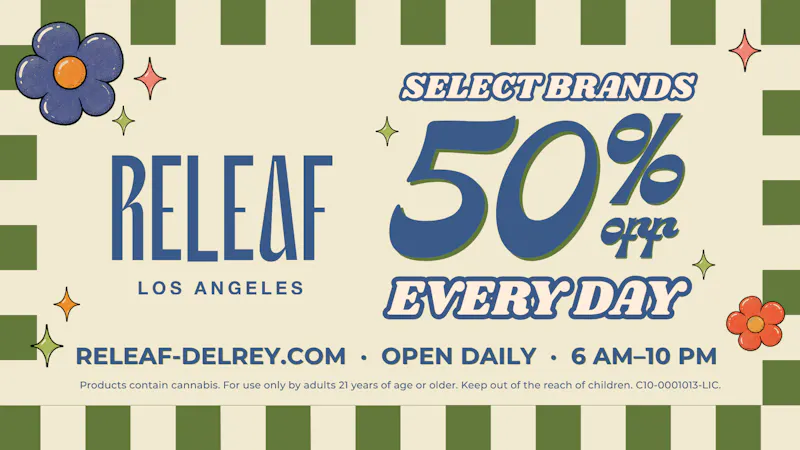 ReLeaf Daily Deal: 50% Off Select Brands